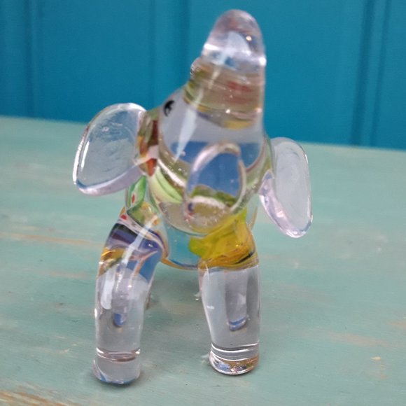 Murano Glass Elephant Millefiore Multi Colored Blown Glass Handmade Figurine - Picture 12 of 16